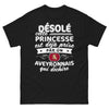 T-shirt Aveyron noir - princesse déjà prise par un Aveyronnais qui déchire