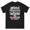 T-shirt Alsace noir - Princesse déjà prise par un Alsacien qui déchire