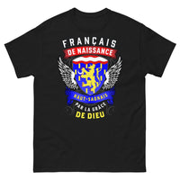 Thumbnail for T-shirt Haut-Saônais noir - Français de naissance, par la grâce de Dieu