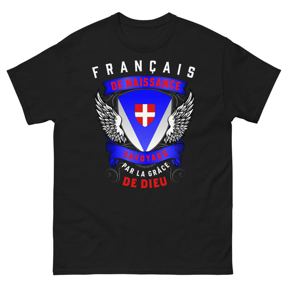 T-shirt Savoie noir - Savoyard par la grâce de Dieu