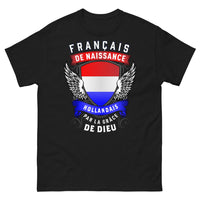 Thumbnail for T-shirt Français-Hollandais noir - Français de naissance, Hollandais par la grâce de Dieu