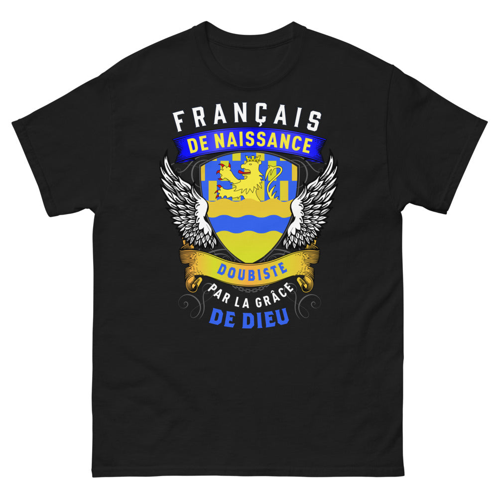 T-shirt Doubs noir - Français de naissance, Doubiste par grâce