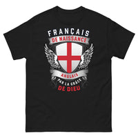 Thumbnail for T-shirt franco-anglais noir - Français de naissance, Anglais par la grâce de Dieu