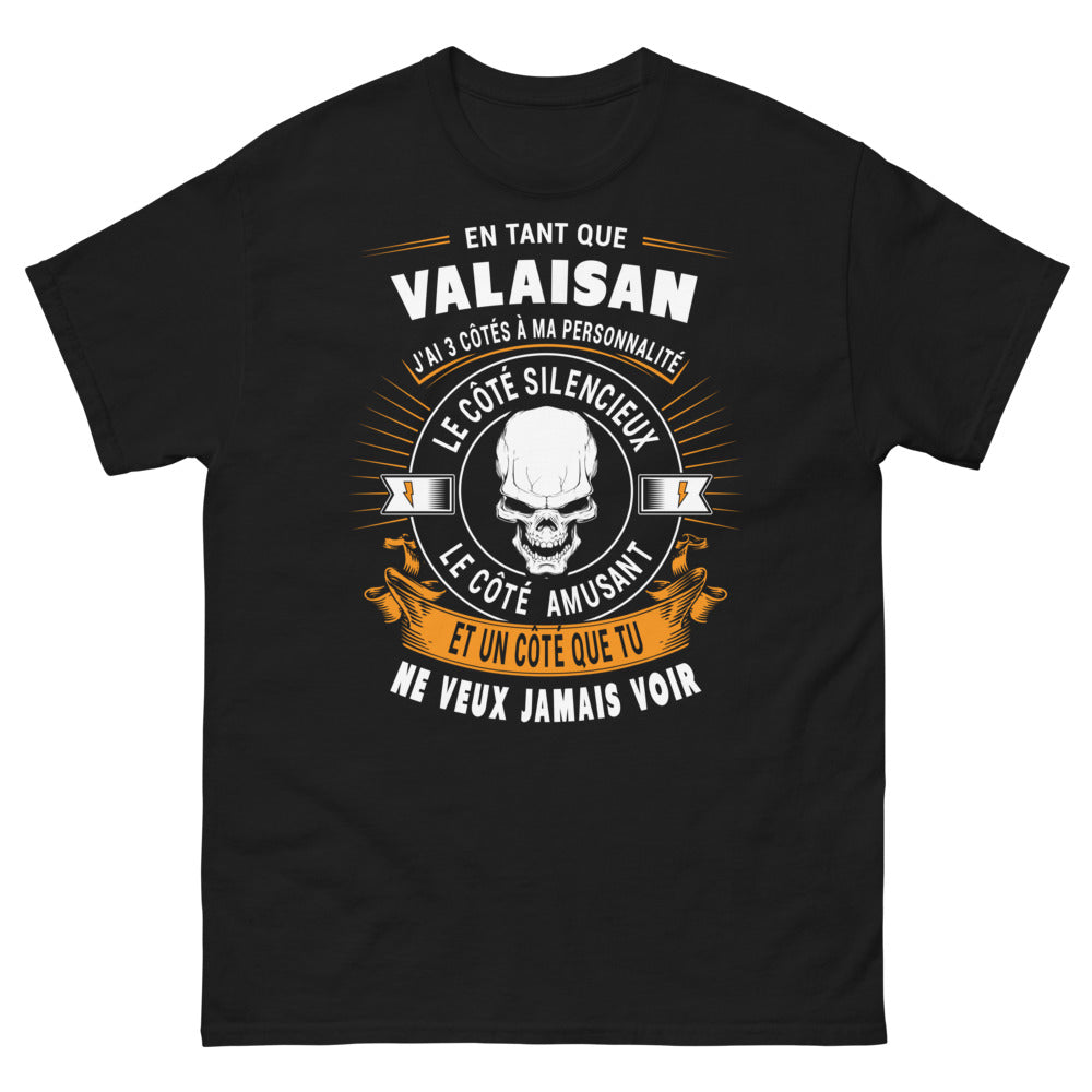 T-shirt Valaisan noir - Les trois côtés de ma personnalité
