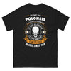 T-shirt Polonais noir - 3 côtés: silencieux, drôle, à éviter