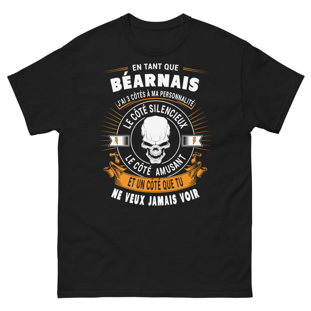 T-shirt Béarnais noir - silencieux, amusant et mystérieux