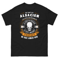 Thumbnail for T-shirt Alsacien noir - 3 côtés: silencieux, amusant, le côté à éviter
