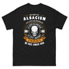 T-shirt Alsacien noir - 3 côtés: silencieux, amusant, le côté à éviter