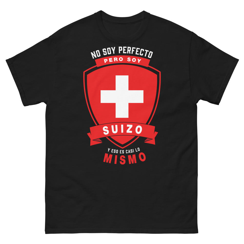 T-shirt Suiza noir - No soy perfecto, soy suizo