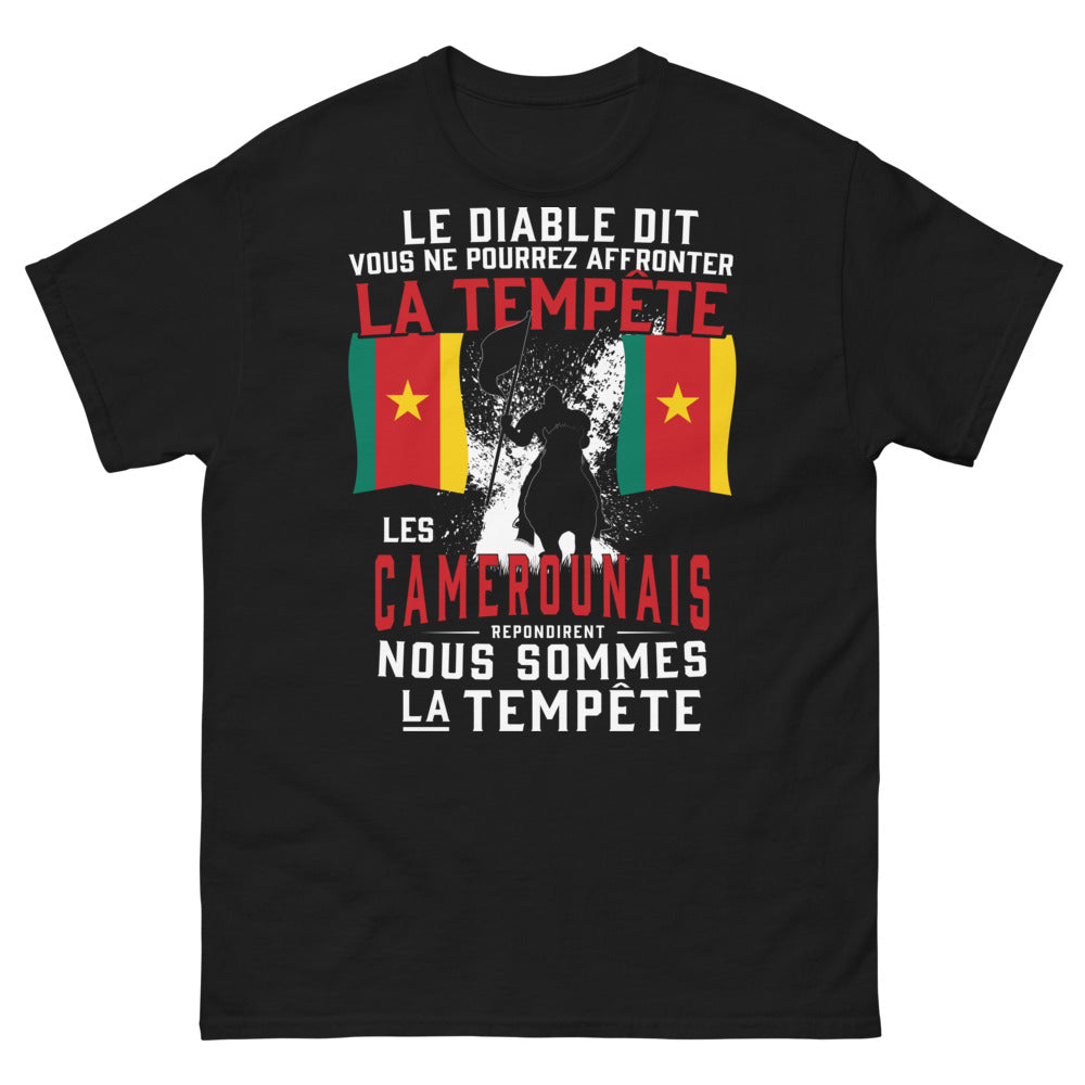 T-shirt Cameroun noir - La Tempête Camerounaise, défiez les éléments