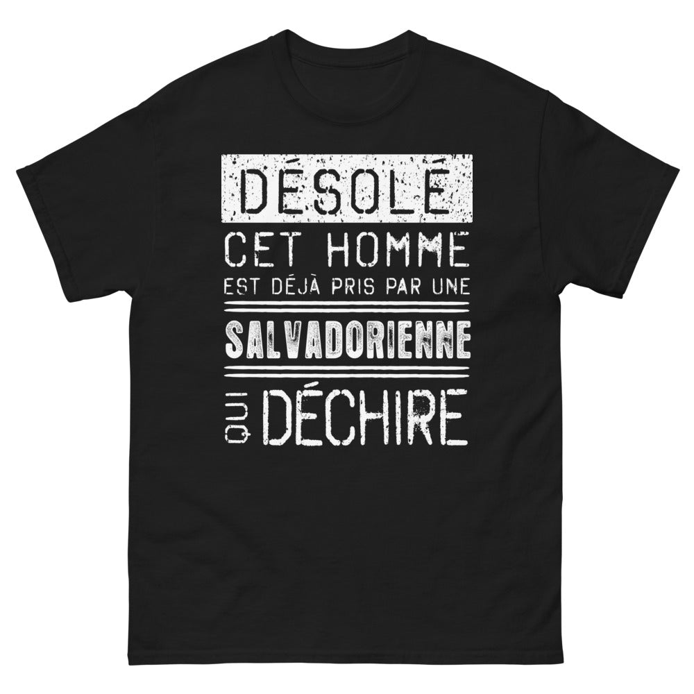 T-shirt Salvadorienne noir - Déjà pris par une Salvadorienne