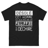 Thumbnail for T-shirt Philippine noir - Désolé, déjà pris par une Philippine