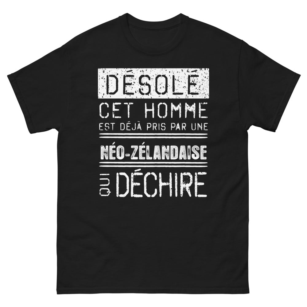 T-shirt Nouvelle-Zélande noir - Désolé, cet homme est déjà pris