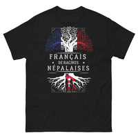 Thumbnail for T-shirt Français d'origines Népalaises noir - clin d'œil franco-népalais