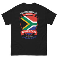 Thumbnail for T-Shirt sudafricano blu navy - slogan italiano 'Non sono perfetto ma sono sudafricano'