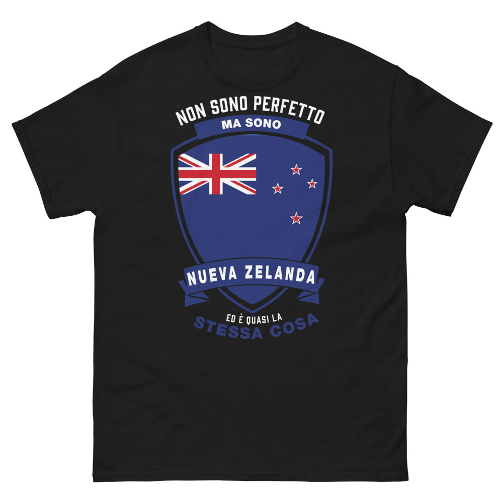 T-shirt Nouvelle-Zélande noir - Non sono perfetto ma sono neozelandese