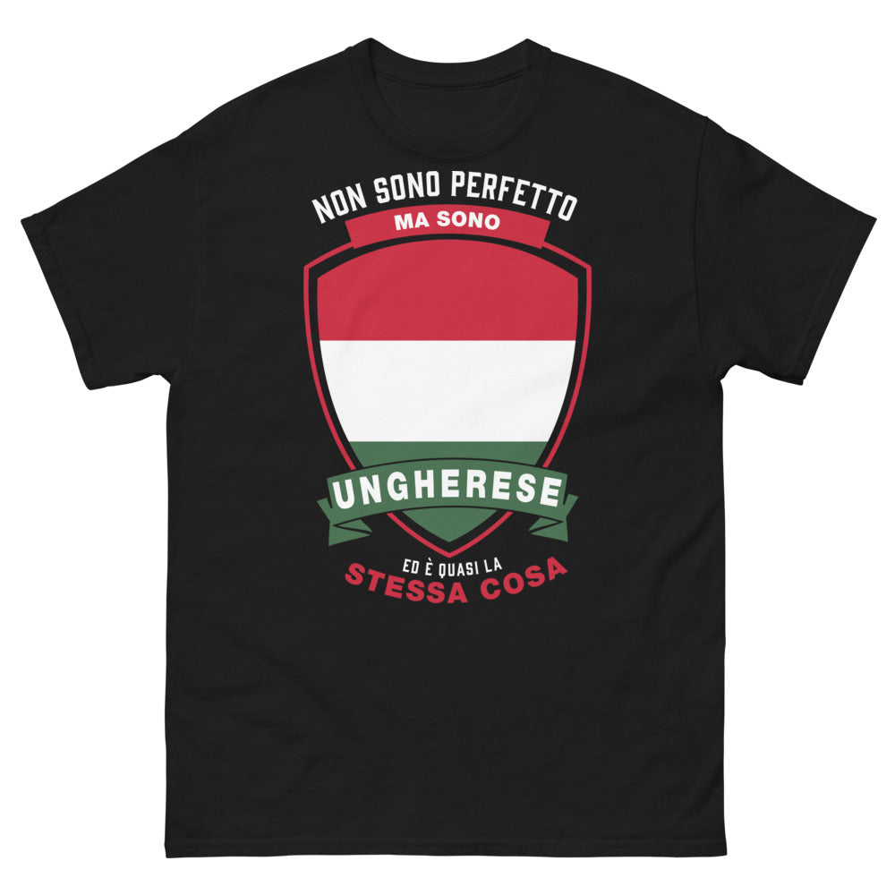 T-Shirt Ungheria Nero - Non sono perfetto, ma sono ungherese