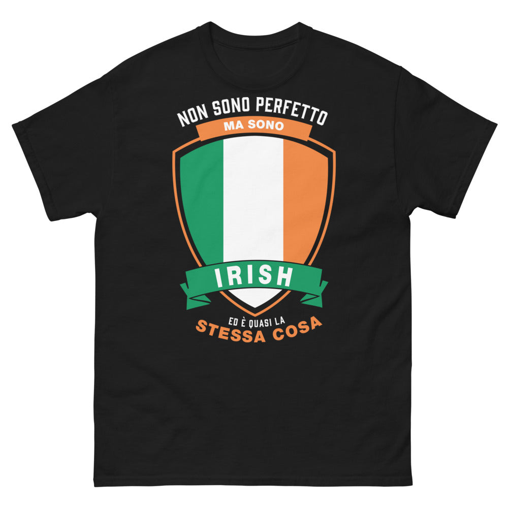 Maglietta Irlanda nera - Non sono perfetto, ma sono irlandese