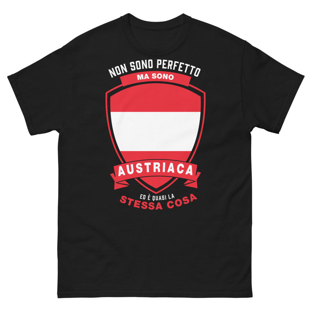 T-shirt Autriche noir - Non sono perfetto ma sono austriaco