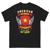Thumbnail for T-shirt Américain-Vietnamien noir - American by Birth, Vietnamese by the Grace of God
