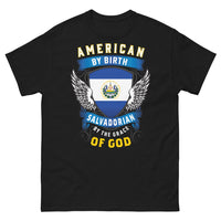 Thumbnail for T-shirt Salvadorien noir - American by Birth, Salvadorian by the Grace of God