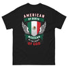 T-shirt USA/Mexique noir - American by Birth, Mexican by the Grace of God