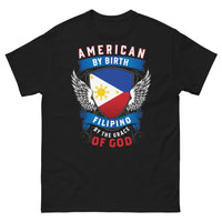 Thumbnail for T-shirt Filipino noir - American by Birth, Filipino by the Grace of God