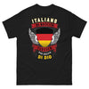 T-shirt Italie/Allemagne marine - Italiano di nascita, Tedesco per grazia divina