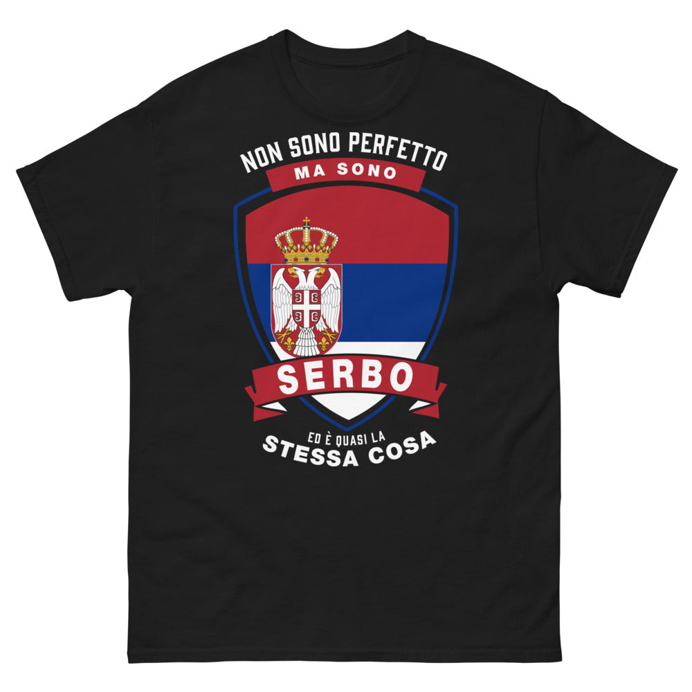 T-shirt Serbie noir - Non sarò perfetto, ma sono serbo