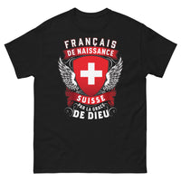 Thumbnail for T-shirt Français-Suisse noir - Français de naissance, Suisse par la grâce