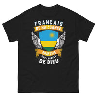 Thumbnail for T-shirt Français/Rwandais noir - Français de naissance, Rwandais par la grâce