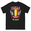 T-shirt Français de naissance, Roumain noir - Français de naissance, Roumain par la grâce de Dieu
