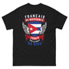 T-shirt Français/Cubain noir - Français de naissance, Cubain par la grâce de Dieu