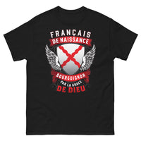 Thumbnail for T-shirt Bourguignon noir - Français de naissance, par la grâce de Dieu