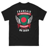 T-shirt Français de naissance Bangladais noir - Français de naissance, Bangladais par la grâce de Dieu