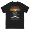 T-shirt germano-polonaise noir - Erwachsener Deutscher mit polnischen Vorfahren