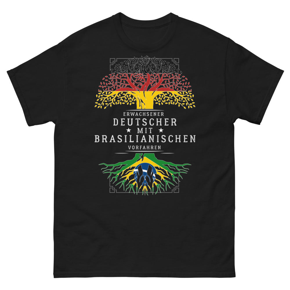 T-shirt Allemagne-Brésil noir - Deutsche mit brasilianischen Wurzeln
