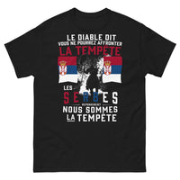 Thumbnail for T-shirt Serbe noir - Vous ne connaissez pas la tempête