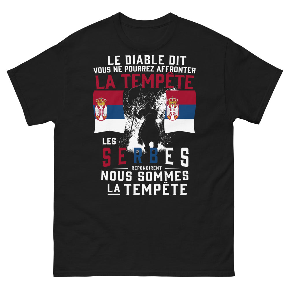 T-shirt Serbes noir - Affronter la tempête