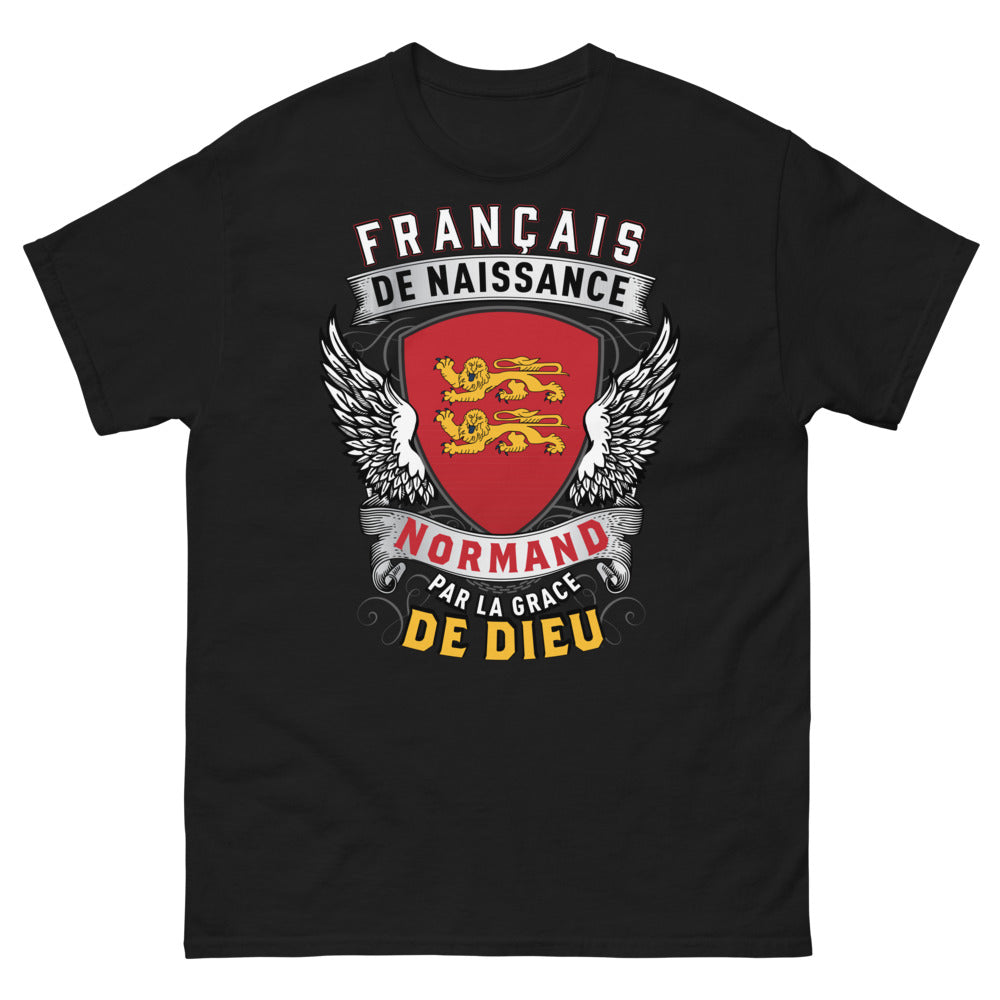 T-shirt Normand noir - Français de naissance