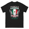 T-shirt Français de naissance, Mexicain par grâce noir - texte frontal