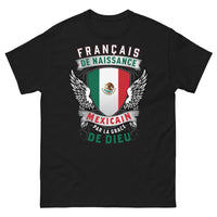 Thumbnail for T-shirt Français né Mexicain noir - Par la grâce de Dieu