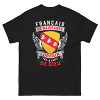 Thumbnail for T-shirt Lorrain Noir - Fier d'être Lorrain, slogan 'Français de Naissance'