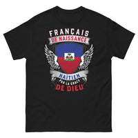 Thumbnail for T-shirt Franco-Haïtienne noir - Français de naissance, Haïtien par la grâce de Dieu