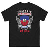 T-shirt Franco-Haïtienne noir - Français de naissance, Haïtien par la grâce de Dieu