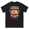 T-shirt Français de naissance, Espagnol noir - Français de Naissance, Espagnol par la Grâce de Dieu