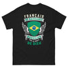 T-shirt Franco-brésilien noir - Français de naissance, Brésilien par la grâce de Dieu