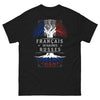 T-shirt Français de racines russes noir - Tour Eiffel et mystère sibérien