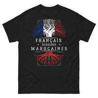 Thumbnail for T-shirt Français de racines marocaines noir - humour et fierté
