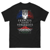 T-shirt Français de racines hongroises noir - Clin d'œil franco-hongrois